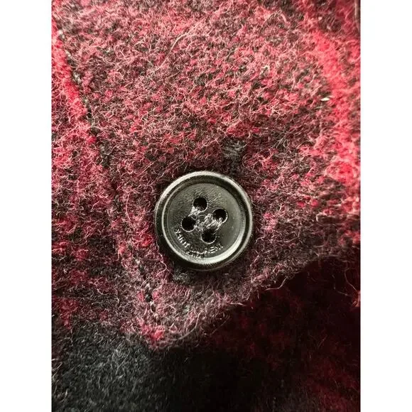 Saint Laurent Brushed Plaid Overshirt